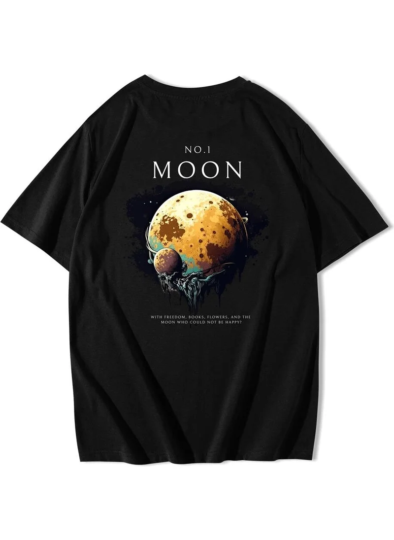 بي ار زد كولكشن Oversize Unisex No1 Moon T-Shirt