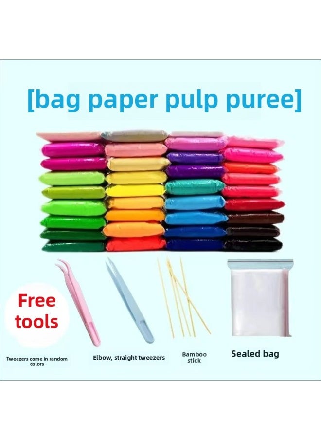 null - Pulp Mud Material Color Three-dimensional Effect Group Building Activities DIY Kindergarten Handmade-Color:20g 42 Colors With Free Tools In Bag - Image 1