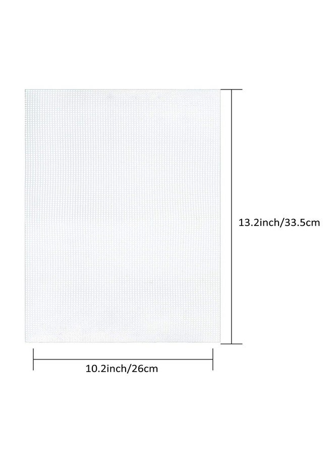 بليلي 5 قطع من قماش شبكي بلاستيكي مكون من 7 قطع، شبكة عين للتطريز، صناعة خيوط الأكريليك، مشاريع الحياكة والكروشيه، صنع فواصل أحواض السمك (10.2 × 13.2 بوصة، مع 4 قطع من إبر النسيج) - Image 2