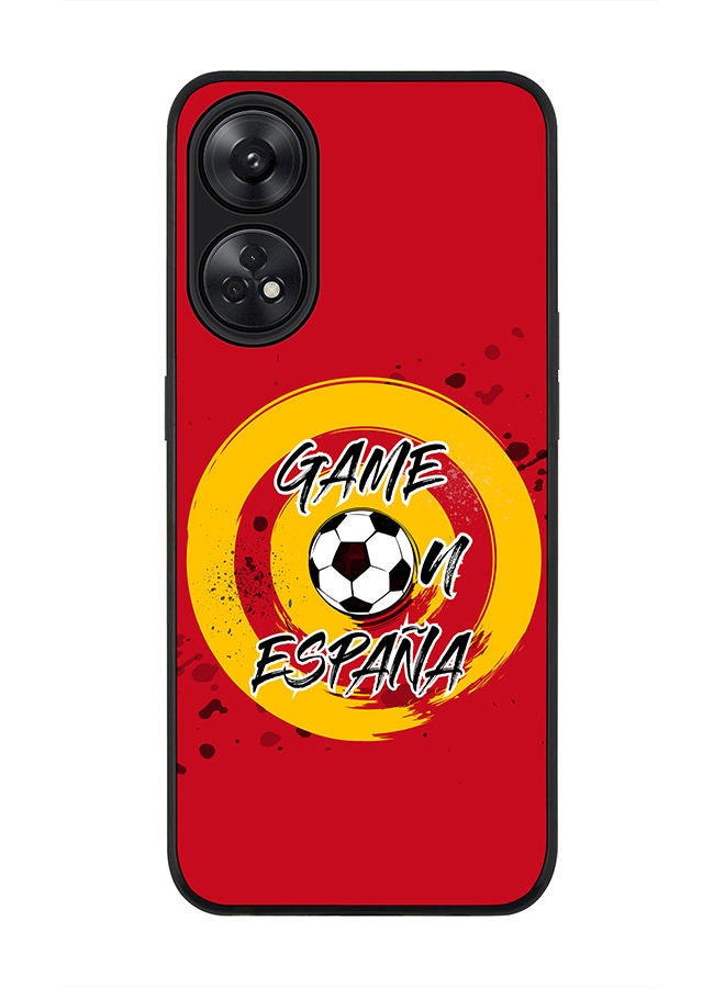 Stylizedd Rugged Black edge case for Reno 8T 4G Slim fit Soft Case Flexible Rubber Edges Anti Drop TPU Gel Thin Cover - Game on Spain - Image 1