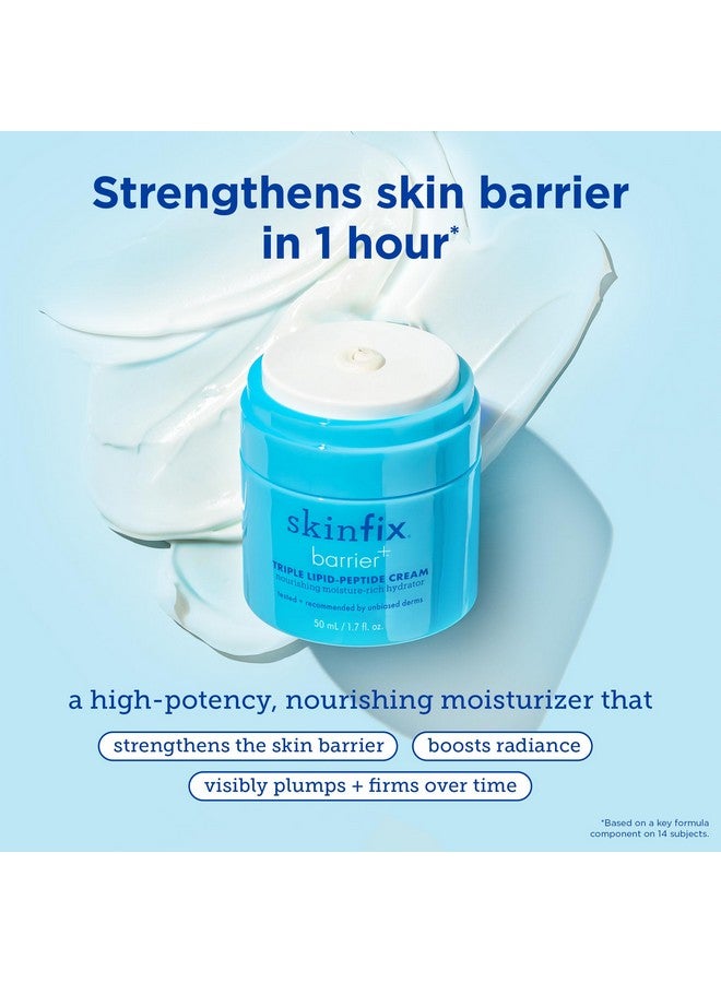 Skinfix Skinfix Barrier+ Triple Lipid-Peptide Cream: Enriched with Lipids, Peptides, Hyaluronic Acid, and Shea Butter for Brightening, Firming, and Plumping, 1.7 oz  - Image 2