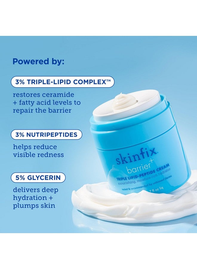 Skinfix Skinfix Barrier+ Triple Lipid-Peptide Cream: Enriched with Lipids, Peptides, Hyaluronic Acid, and Shea Butter for Brightening, Firming, and Plumping, 1.7 oz  - Image 5