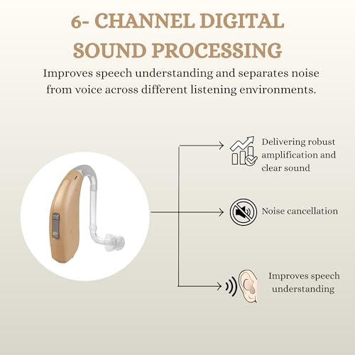 VATS High-Power Digital 6-Channel BTE Hearing Aid – 79/140 dB Output | Behind-the-Ear Hearing Device for Severe to Profound Hearing Loss | Noise Reduction & Feedback Control | Instant Fit - Image 3