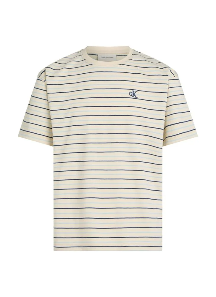 كالفن كلاين جينز Youth Striped Logot-Shirt