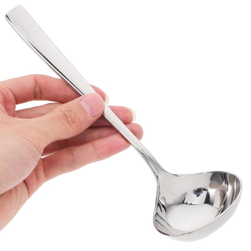 Stainless Steel Gravy Sauce Ladle Set 2Pcs 7 4 Inch Long Handle Soup Serving Spoon - Image 4
