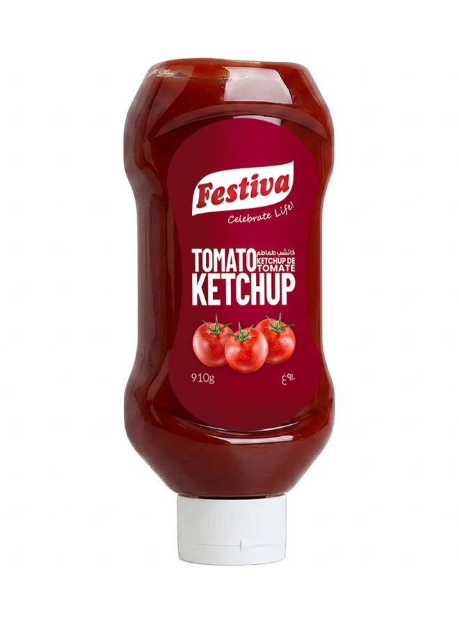 Festiva Premium Tomato Ketchup 910g Squeezy Upside Down Bottle - Rich Tomato Sauce for Burgers, Sandwiches, Fries and Snacks - Cooking and Dipping Sauce - Image 1