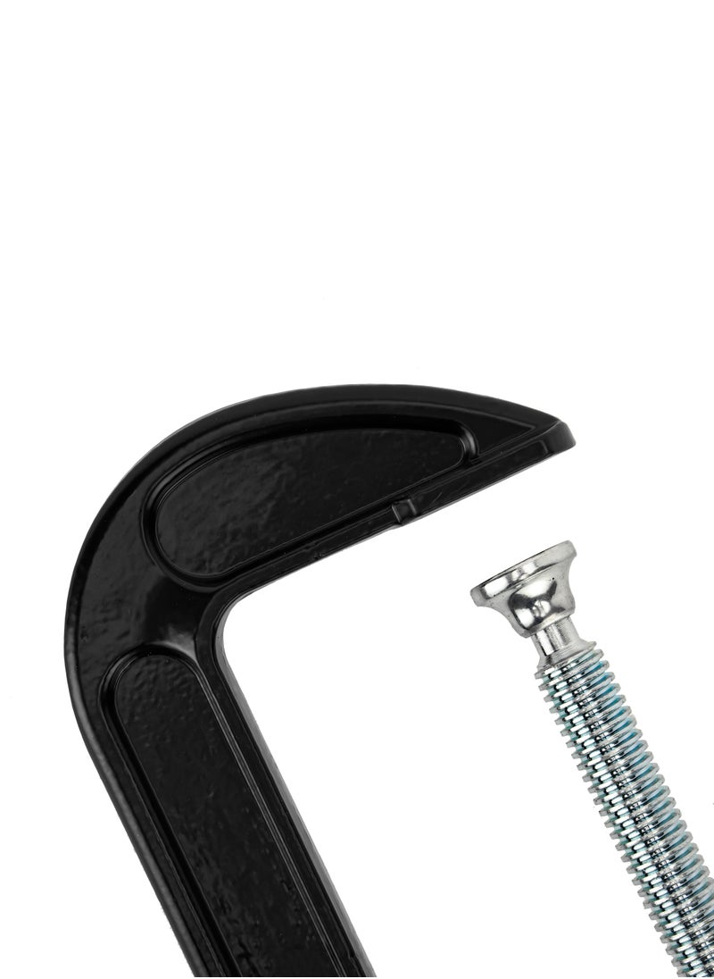 GEEPAS Geepas 4" G-clamp- GT59346, Cast Iron Construction, Highly Durable, Equipped with T-Shaped Thread, Perfect for Tightening and Loosening Pieces, Black  - Image 2