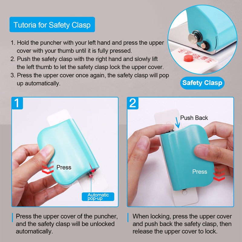 KW-trio 6-Hole Paper Punch Handheld Metal Hole Puncher 5 Sheet Capacity 6mm for A4 A5 B5 Notebook Scrapbook Diary Planner - Image 2