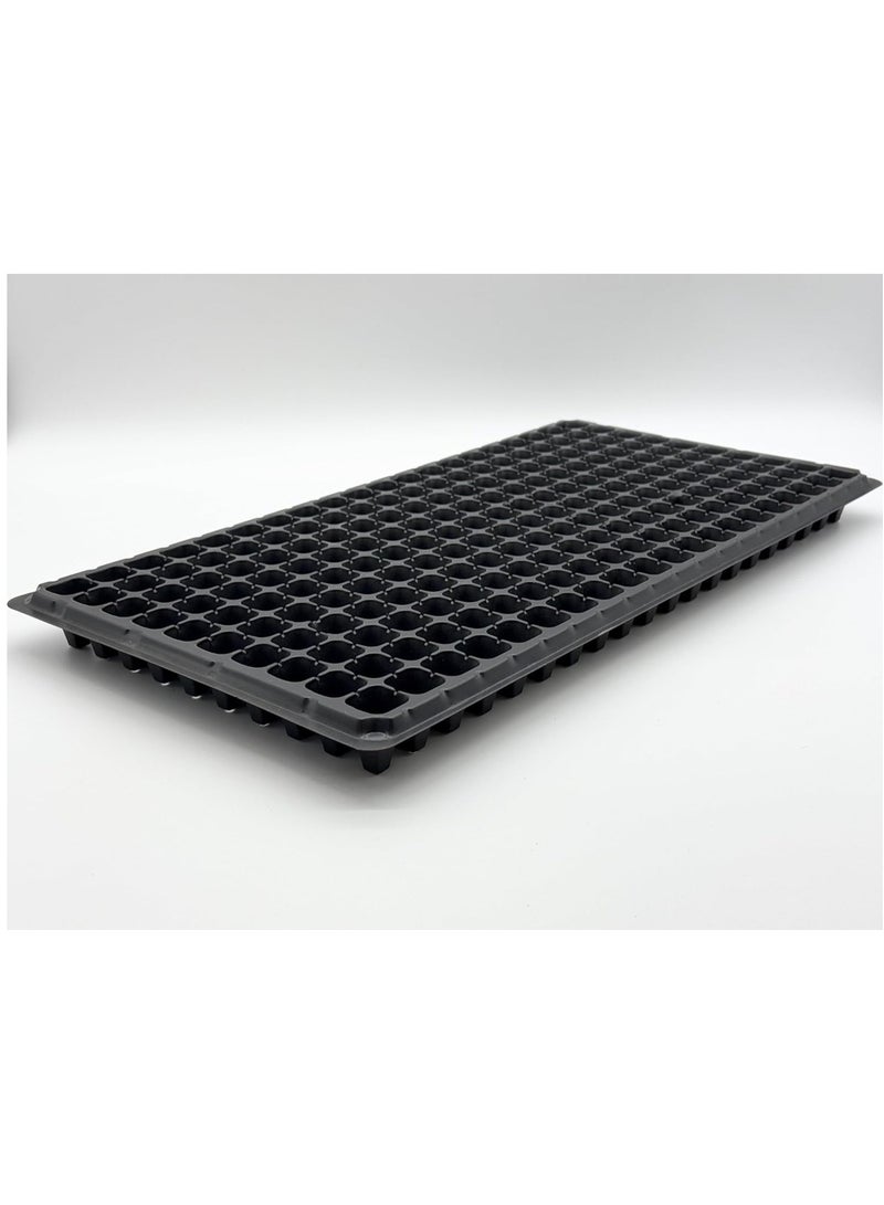 ماركة غير محددة صينية بذور FG ZAIN - 200 فتحة، 54 × 28 × 4 سم، عبوة من 3، صينية بدء نباتات بلاستيكية متينة، إنبات وزراعة البذور، أفضل صينية بذور للشتلات، البستنة، الزراعة المائية  - Image 1