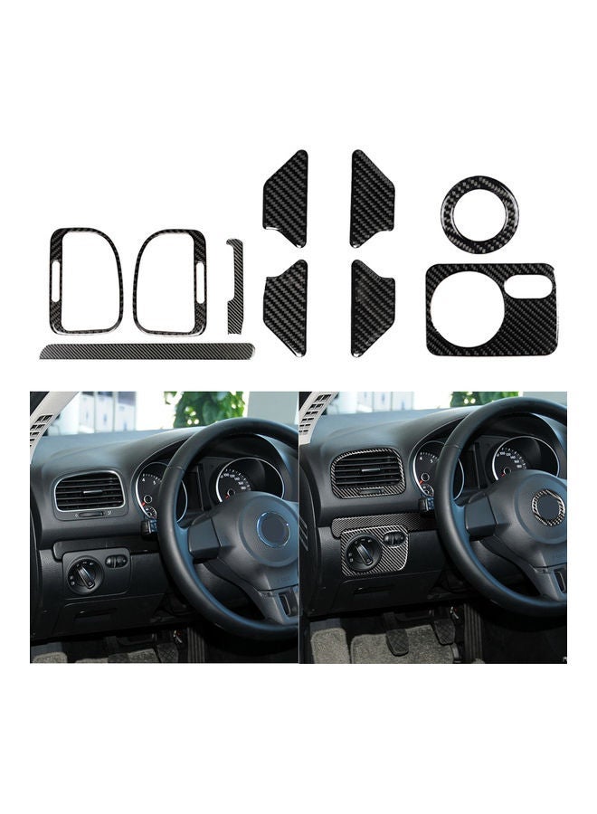 NIBEMINENT Car Carbon Fiber Center Panel Sticker Set - Image 3