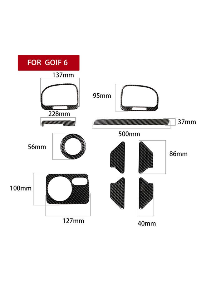 NIBEMINENT Car Carbon Fiber Center Panel Sticker Set - Image 4