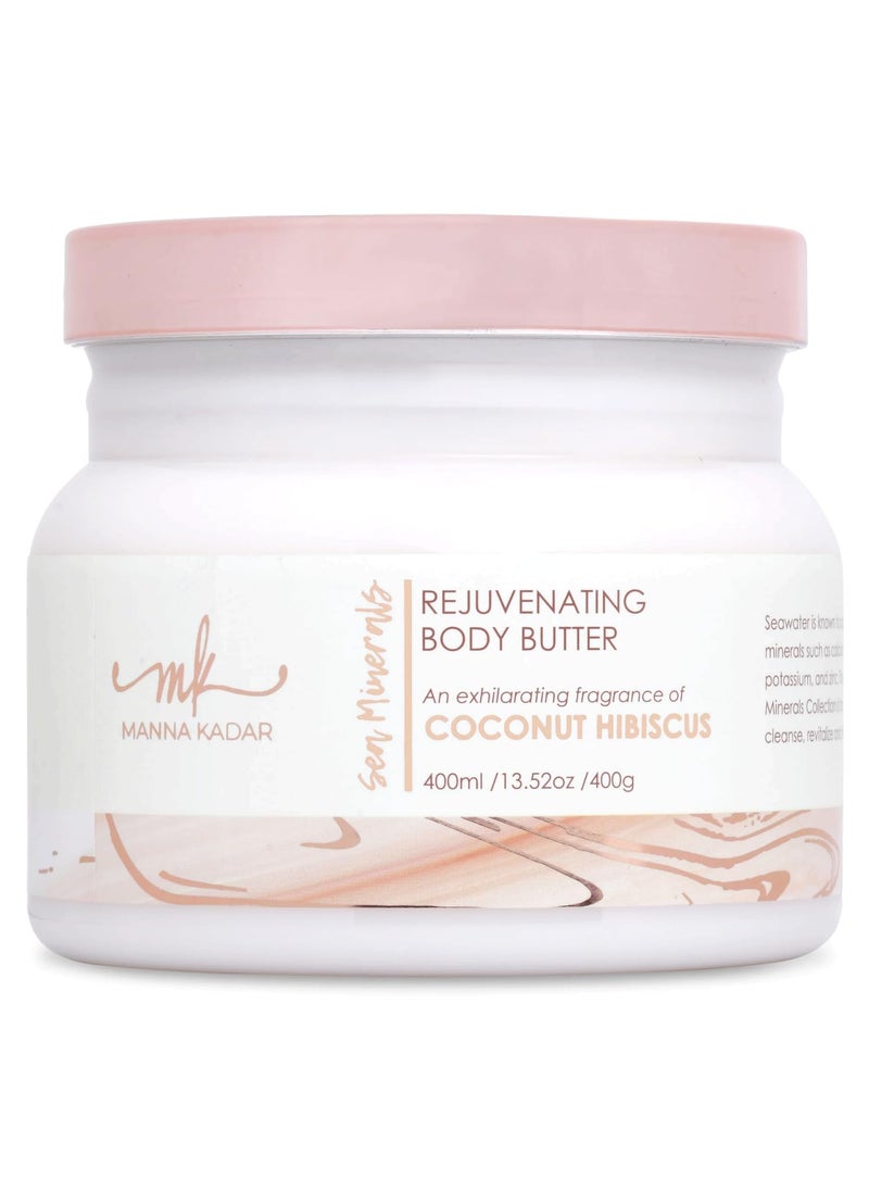 Manna Kadar - Manna Kadar Beauty Dead Sea Minerals Rejuvenating Body Butter Coconut Hibiscus  Moisturizes Hydrates Leaves Skin Instantly Smooth Extreme Moisturization Creamy Formula NonGreasy Look Healthy - Image 1