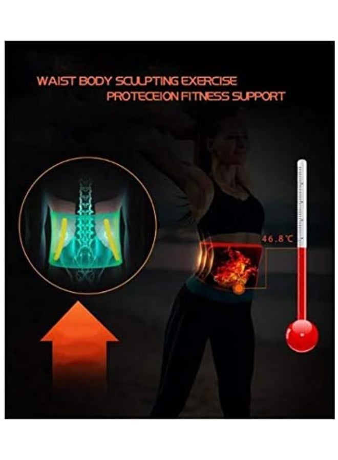 Adjustable waist and abdominal training belt for unisex fitness, hook-and-loop fastener, tight belt, neoprene elastic sports belt for orthopedics and body toning - Image 2