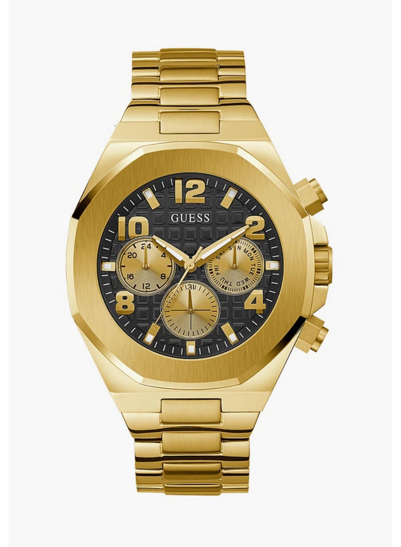 GUESS ساعة يد أنالوج للرجال بياقة سوداء - GW0489G2 - Image 1