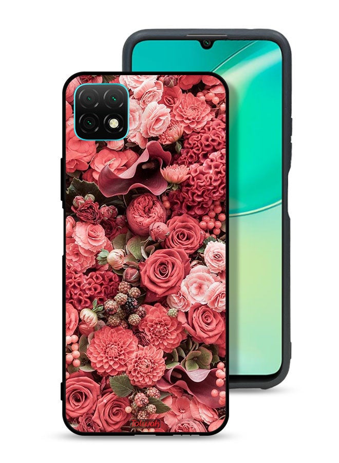 Tolwak Huawei nova Y60 Protective Case Cover Peach Roses - Image 1
