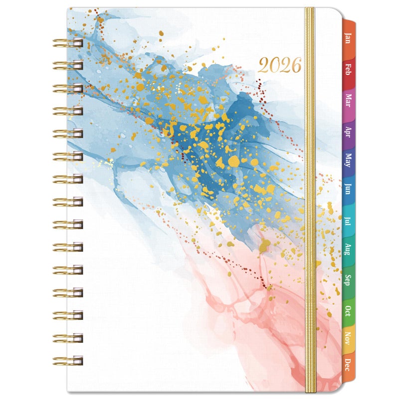 Coboll 2026 Planner - 2026 Planner Weekly and Monthly from January 2026 - December 2026, 8.5'' X 6.4'', Weekly Monthly Planners 12 Month with Colorful Tabs, Elastic Closure, Back Pocket - Image 1