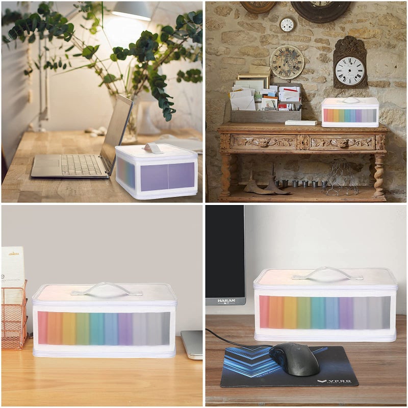 Gbivbe Photo Storage Case - 4x6 Size, Large Box Holds 1000 Photos, Card Storage, Handle Puzzle Cards Seed Packets, 9 Colors - Image 3