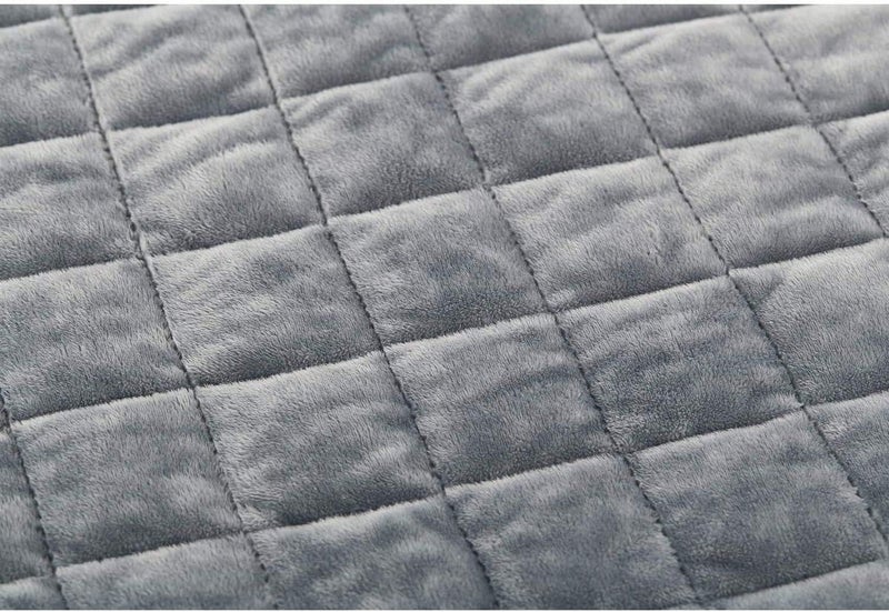 RelaxBlanket 60''x80'' Duvet Cover for Weighted Blanket | Super Cozy and Warm | Double-Side Square Quilted Minky | Dark Grey - Image 4