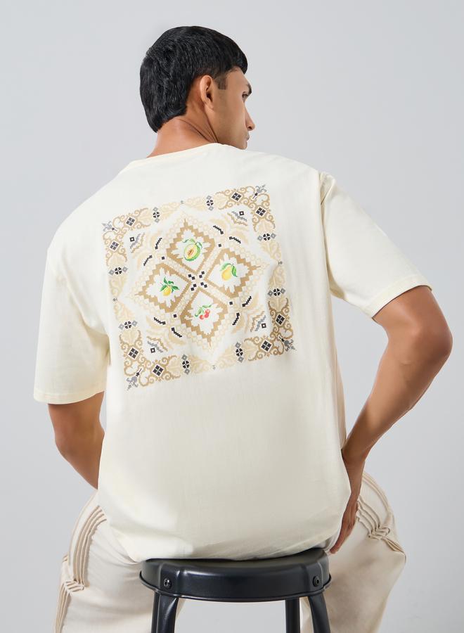 ستايلي تيشيرت واسع مطبع بطبعة جرافيك - Image 3