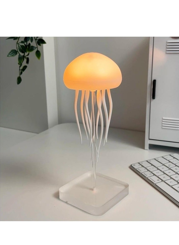 TIGER Dancing Jellyfish Lamp with Voice Control and Touch Sensor - LED RGB Color Changing Jelly Fish Table Lamp - Rechargeable Night Light for Kids & Adults - Floating Jellyfish Effect Bedside Lamp with Adjustable Brightness  - Image 1