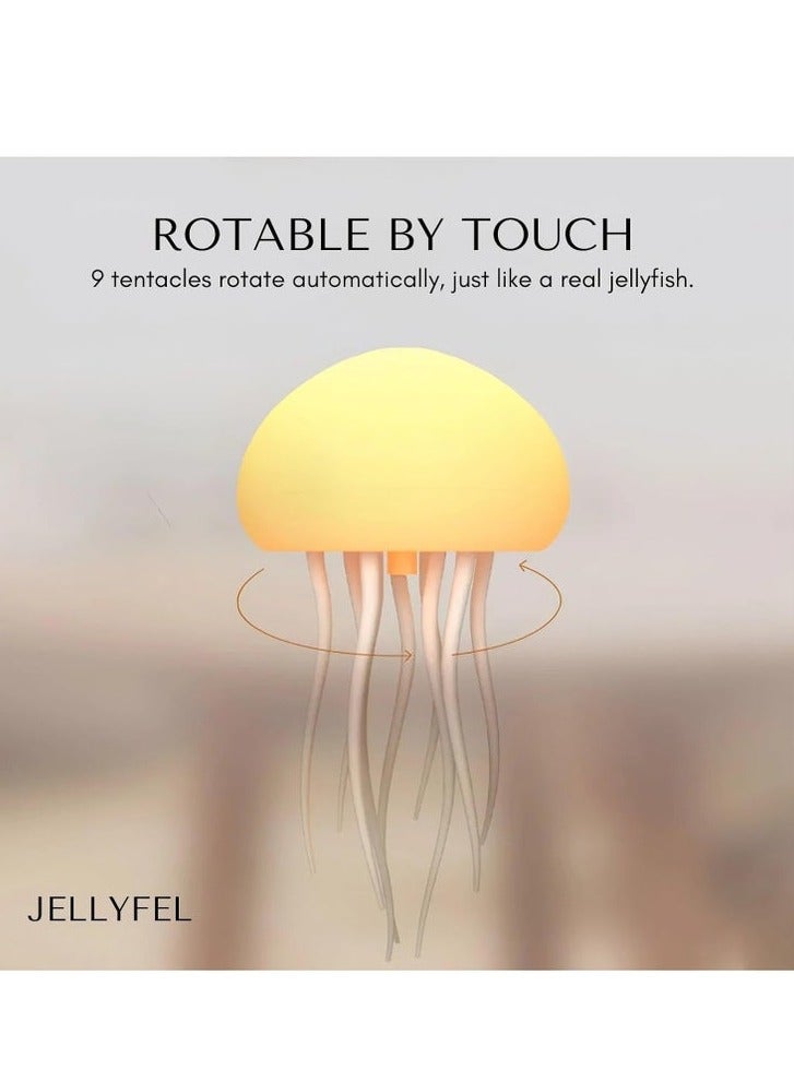 TIGER Dancing Jellyfish Lamp with Voice Control and Touch Sensor - LED RGB Color Changing Jelly Fish Table Lamp - Rechargeable Night Light for Kids & Adults - Floating Jellyfish Effect Bedside Lamp with Adjustable Brightness  - Image 2