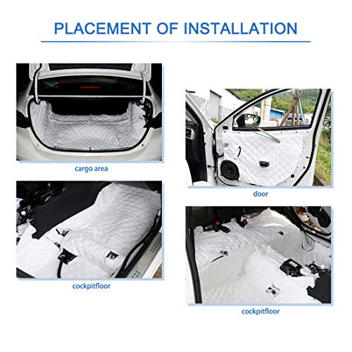 uxcell 50cmx80cm Car Audio Stereo Sound Acoustic Noise Absorbing Dampening Foam Sound Deadening Mat 19.7"x31.5" 4.3sqft for Car - Image 5