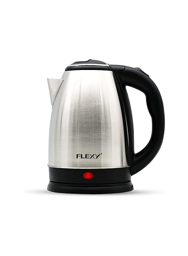 Flexy غلاية ستانلس ستيل بسعة 1.8 لتر، بملف مخفي - ضمان لمدة عامين، فضي، Ktle-Flh57Ss-1.8L - Image 2