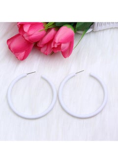 Rose Story Same Style Large C Circle Earrings Acrylic Earrings Exaggerated Ear Jewelry Women's Fashion Personalized Earrings