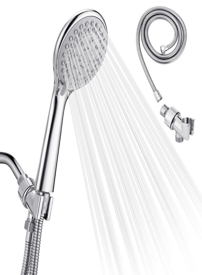 LifHap Detachable Handheld Shower Head with Hose - High pressure 5 Functions Showerheads Hand Held Shower Heads,Extra Long 4.7 ft. Stainless Steel Hose and Holder. - Image 1