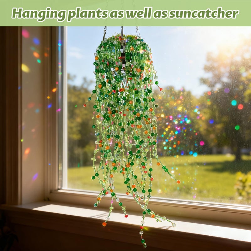 RACIOCK 1830 Pcs Crystal Glass Beads Kit for Succulent Suncatcher Making, Forever Plant Green Beads & Wire for Succulent Plant Making and DIY Crafts Creative Gift for Mothers, Women, Plants Lovers, Home Decor - Image 5