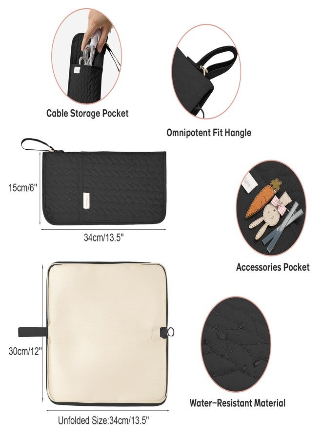 KarSyon Hot Tools Organizer Heat Resistant Mat Case Hair Tools Holder Travel Bag Portable Hair Styling Tools Cover Pouch for Curling Iron,Flat Iron,Hair Straightener (Black) - Image 5