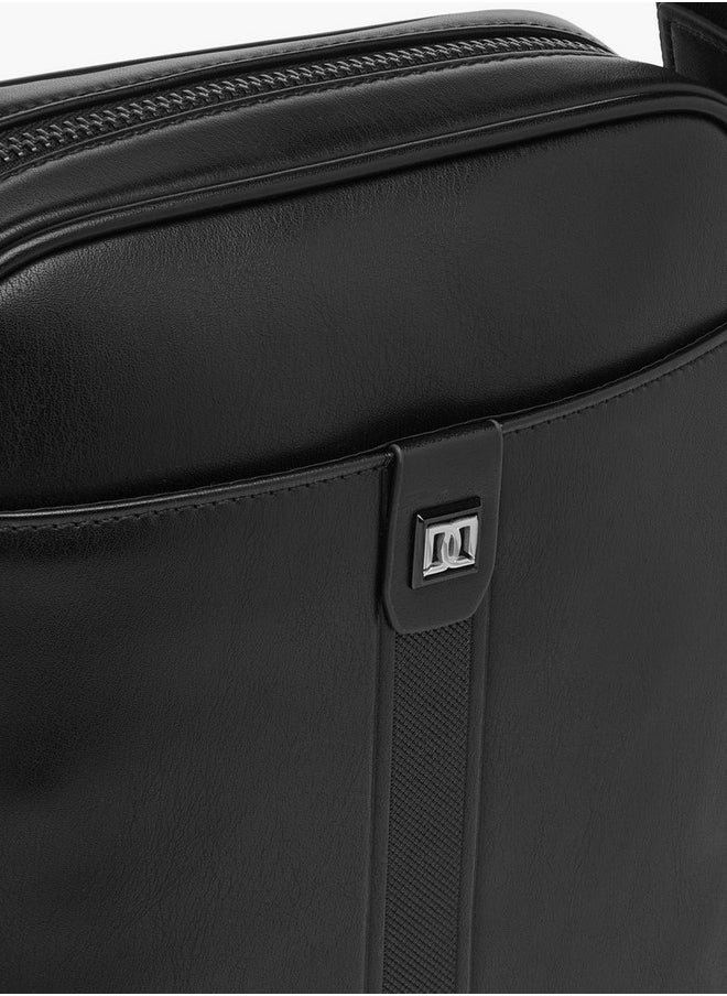 DUCHINI Solid Crossbody Bag with Adjustable Strap and Zip Closure  - Image 4