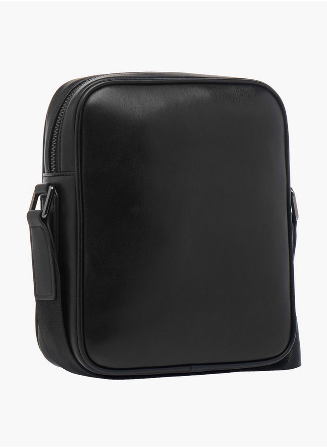 DUCHINI Solid Crossbody Bag with Adjustable Strap and Zip Closure  - Image 3