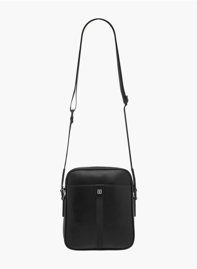 DUCHINI Solid Crossbody Bag with Adjustable Strap and Zip Closure  - Image 2