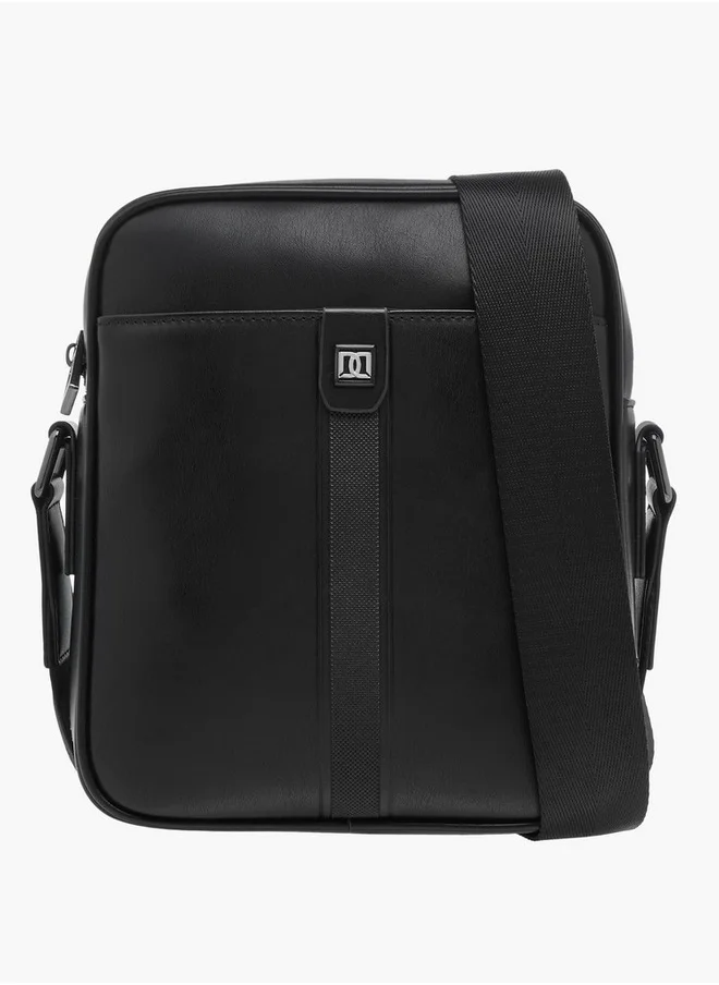 DUCHINI Solid Crossbody Bag with Adjustable Strap and Zip Closure