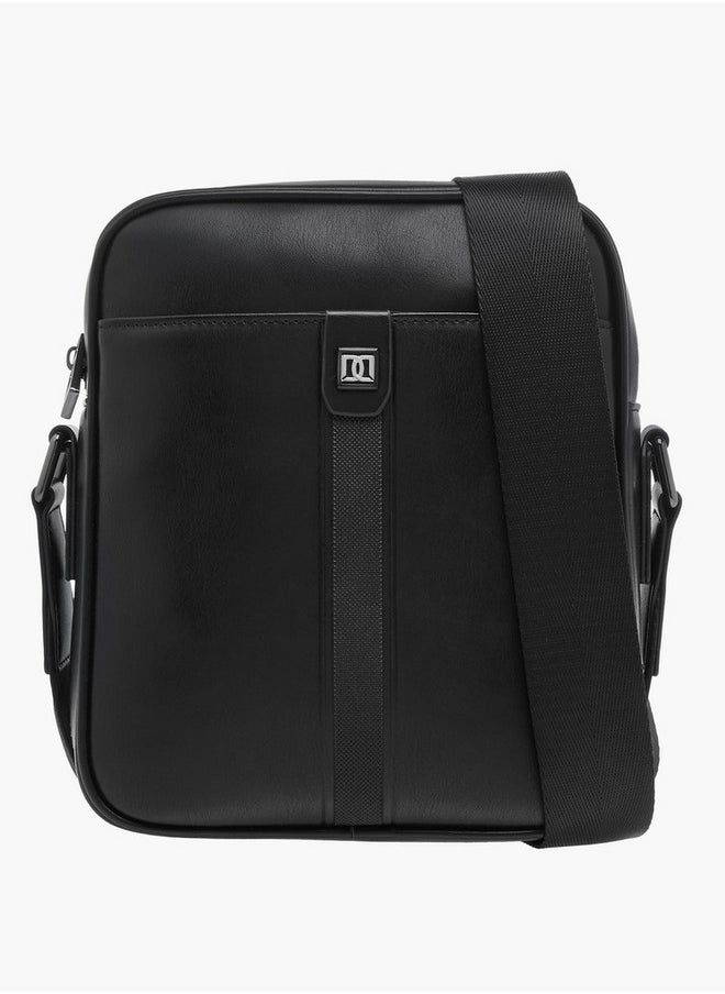 DUCHINI Solid Crossbody Bag with Adjustable Strap and Zip Closure  - Image 1