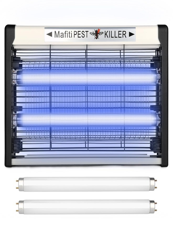 mafiti Bug Zapper Indoor Mosquito Zapper 20W 3500V Fly Killer Energy-Saving Mosquito Trap Suitable for Bedrooms Kitchens Living Rooms Includes 2 Replacement Tubes Black - Image 1