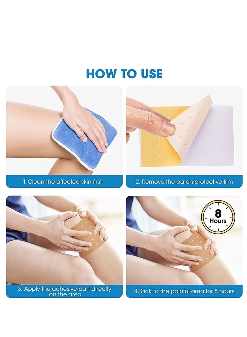 GNAFOTU Pain Relief Patches 60PCS, Herbal Arthritis Pain Patches, Heat Patches for Back Knee Neck Shoulder Pain, Warming Herbal Plaster for Joint Ache, Penetrating Heat Action, Targeted Pain Relief - Image 5