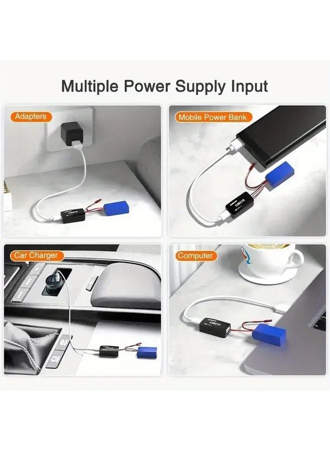 Radiolink CM210 شاحن سريع لبطارية LiPo 2S بقوة 20W، منفذ USB C ومنفذ Micro USB، مزدوج الإدخال، وضع التوازن، 1 قطعة - Image 5