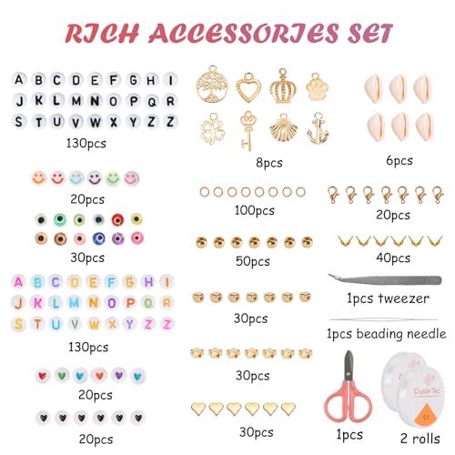 QUEFE 120 Colors Friendship Bracelet Kit 4mm Glass Seed Beads 15600pcs Beads for Bracelet Making Kit Accessories Charms and Pendants Kit for or DIY Jewelry Making Girls Craft - Image 2