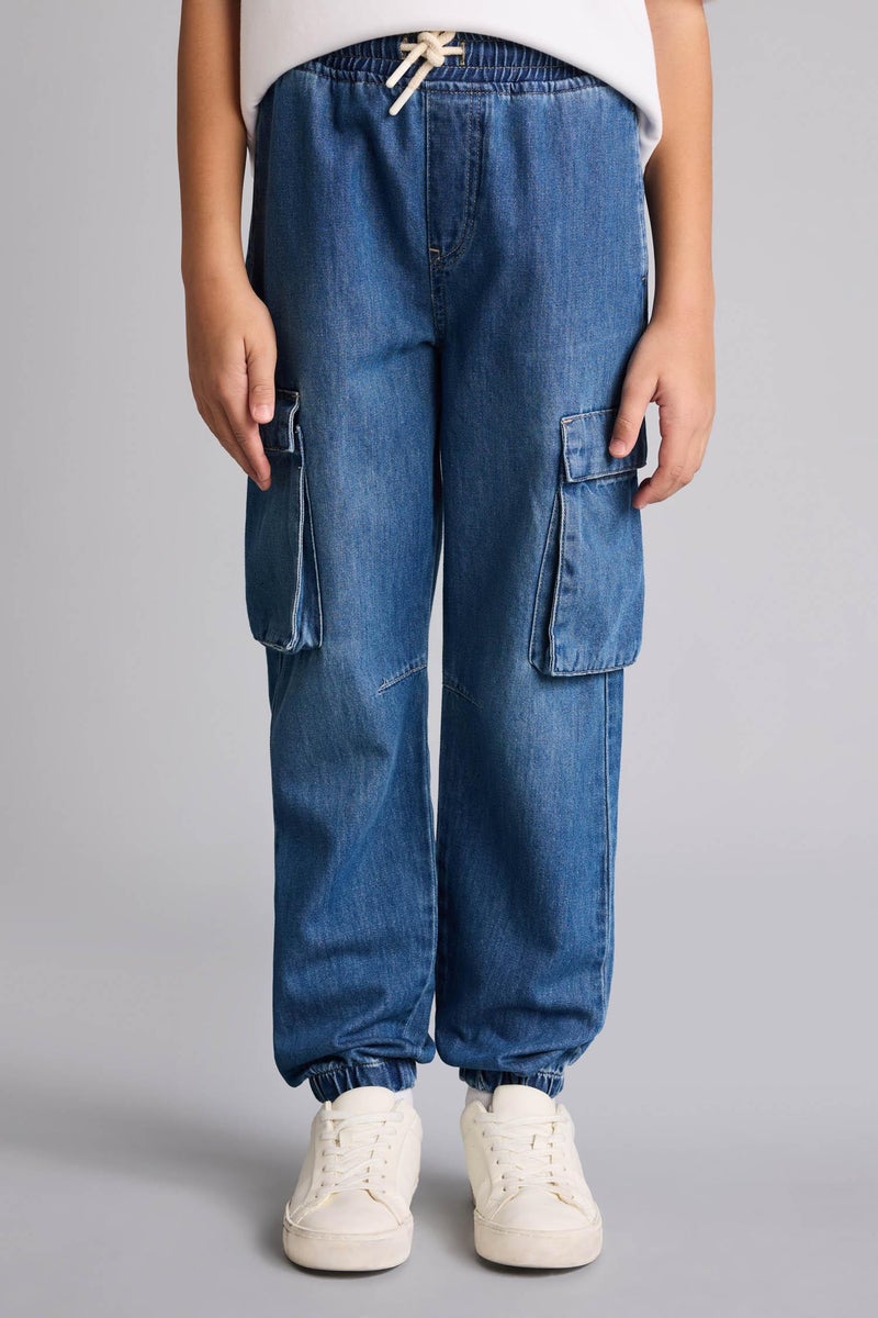 ديفاكتو بنطلون جينز اولادي جوجر فيت - Image 5