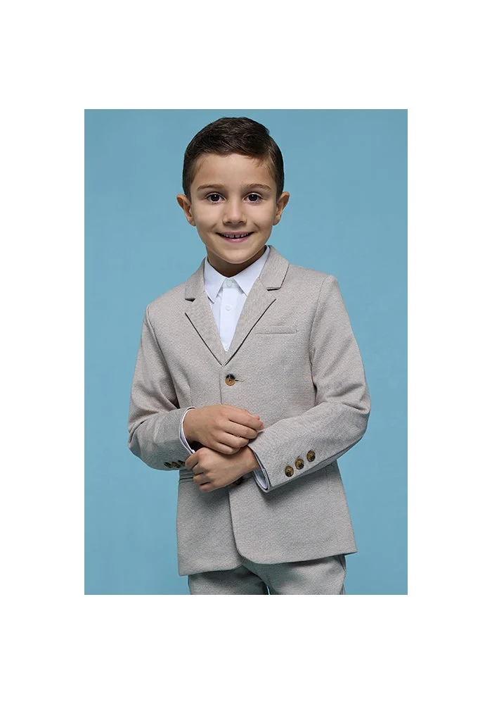 R&b Textured Single Breasted Blazer with Button Closure