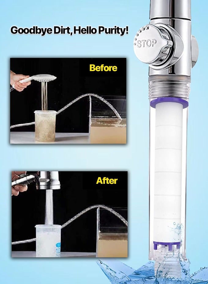 أيه بي جي خرطوشة فلتر دش من قطن PP – فلتر بديل لرأس الدش اليدوي، يزيل الكلور والشوائب من المياه العسرة، سهل التركيب - Image 5