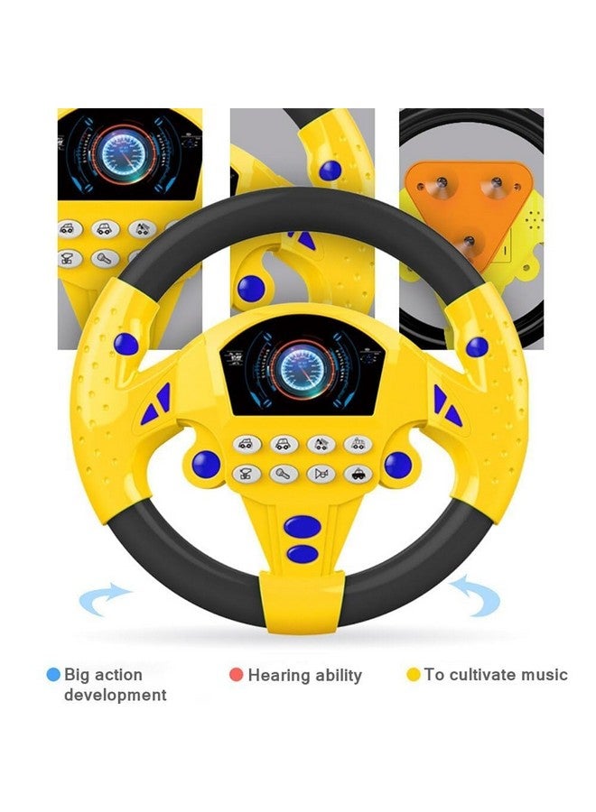 DAONPHARI Simulated Steering Wheel Toy Pretend Adventure Toy for Kids Yellow - Image 4