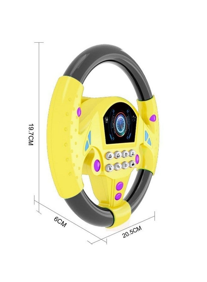 DAONPHARI Simulated Steering Wheel Toy Pretend Adventure Toy for Kids Yellow - Image 5