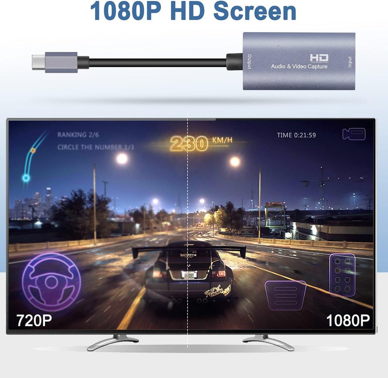 Guermok Video Capture Card, 4K USB3.0 HDMI to USB C Capture Card for Streaming, 1080P 60FPS, Compatible with iPad Mac OS Windows, Quest 3, OBS, PS5/4, Switch2/1, Xbox, Camera (Silver) - Image 4