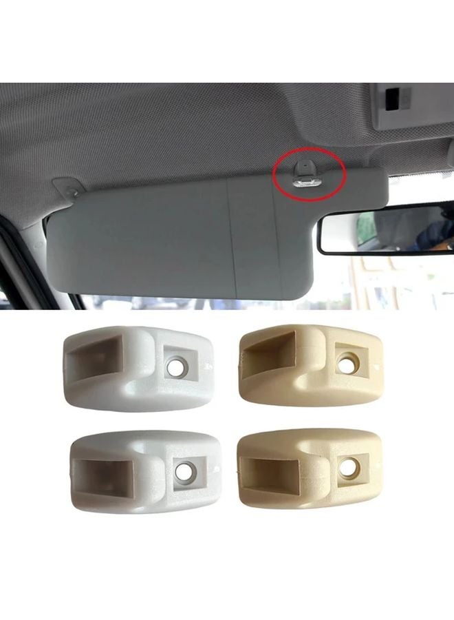 Gray 2PCS Sunvisor Hook Clips For VW Jetta Golf GTI Passat Polo Vento PP Material - Image 1