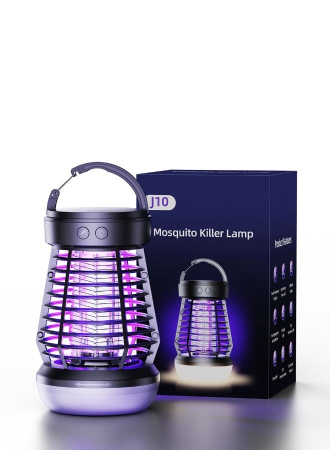 VarietyVoyageD 3-in-1 Bug Zapper Outdoor Mosquitoes Zapper with LED Camping Light,Fly Zapper Indoor Bug Zapper Flashlight Mosquito Killer Outdoor with USB Rechargeable for Travel Hiking,Corridor,Balcony,Backyard - Image 2