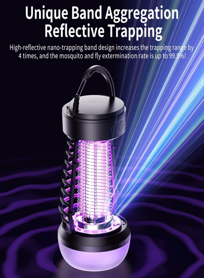 VarietyVoyageD 3-in-1 Bug Zapper Outdoor Mosquitoes Zapper with LED Camping Light,Fly Zapper Indoor Bug Zapper Flashlight Mosquito Killer Outdoor with USB Rechargeable for Travel Hiking,Corridor,Balcony,Backyard - Image 5