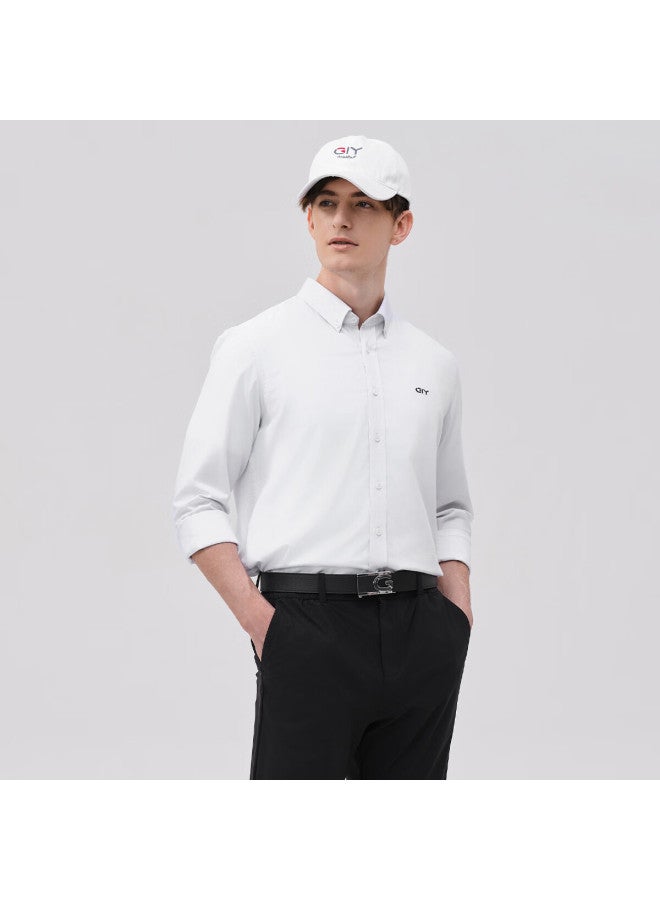 Goldlion Oxford Long Sleeve Shirt Men Spring Autumn New Casual Slt0039-ma105 White XL - Image 1